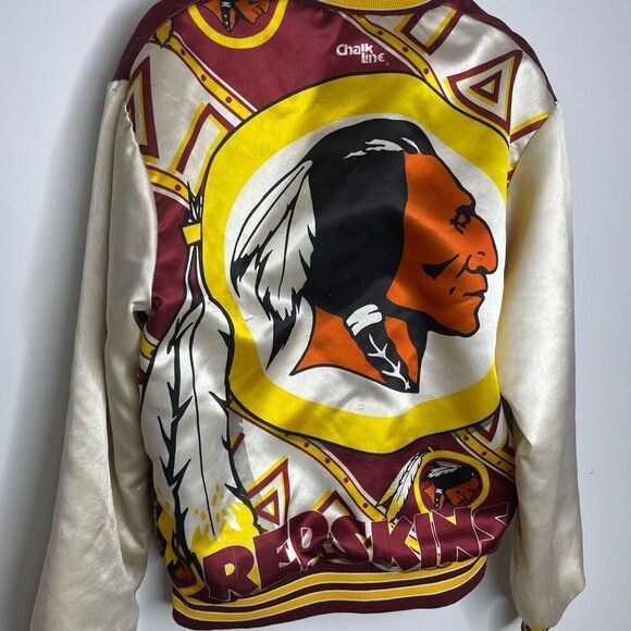 Vintage Chalk Line Washington Commanders NFL Redskins Football Bomber Jacket S - Picture 9 of 10